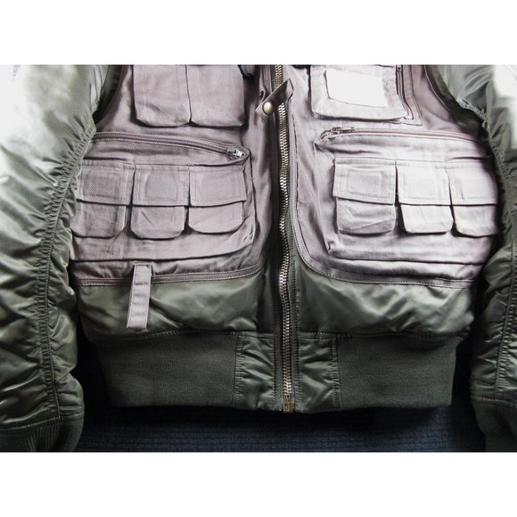 Vintage Alpha Industries Embellished Urban Bomber Jacket Vest Personalized Size - Picture 3 of 4